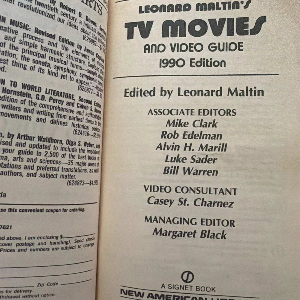 Leonard Maltin's TV Movies and Video Guide 1990 by , Acceptable Book